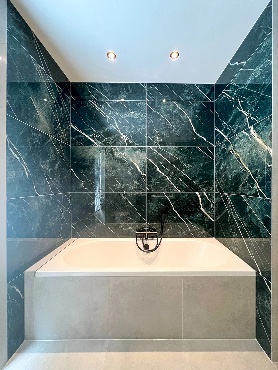 Groene marmerlook tegels