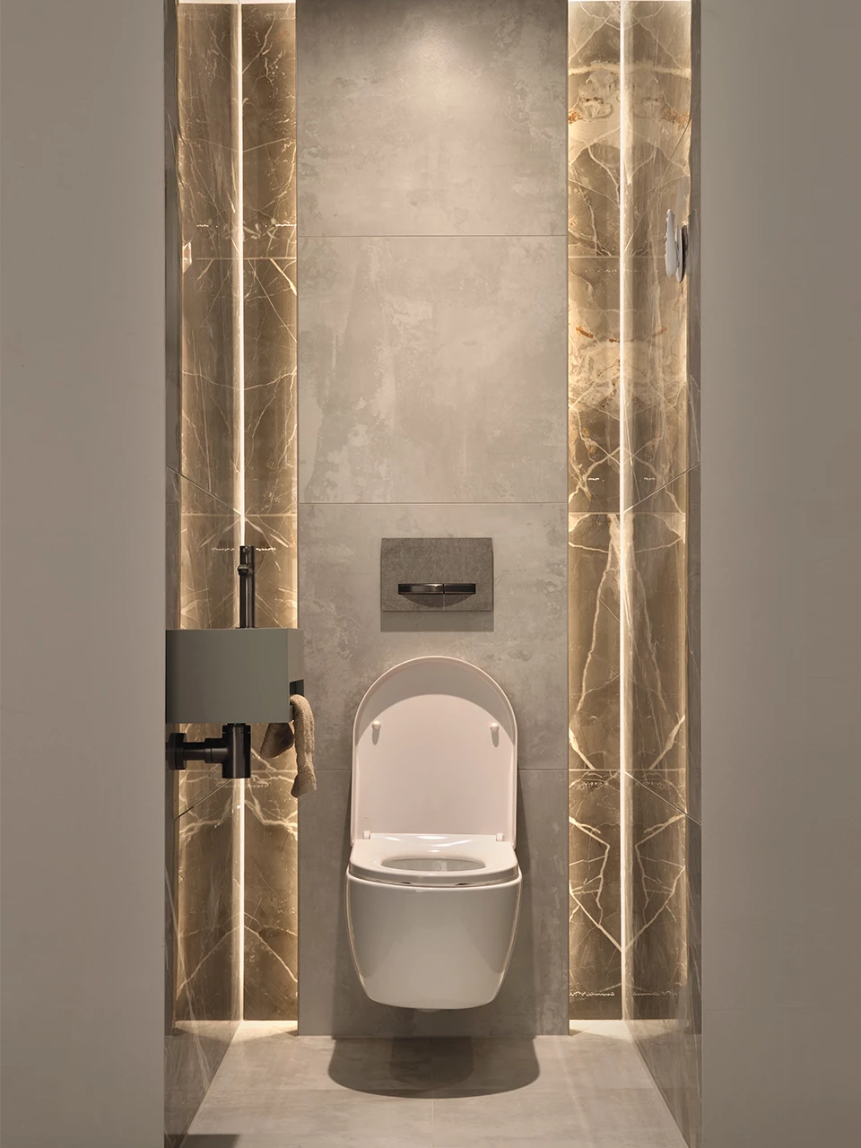 Compleet toilet Marble Grey