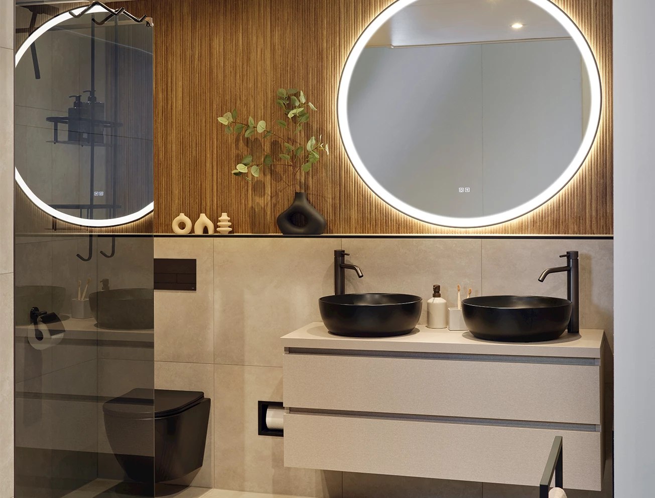 Bruine badkamertrends 2025