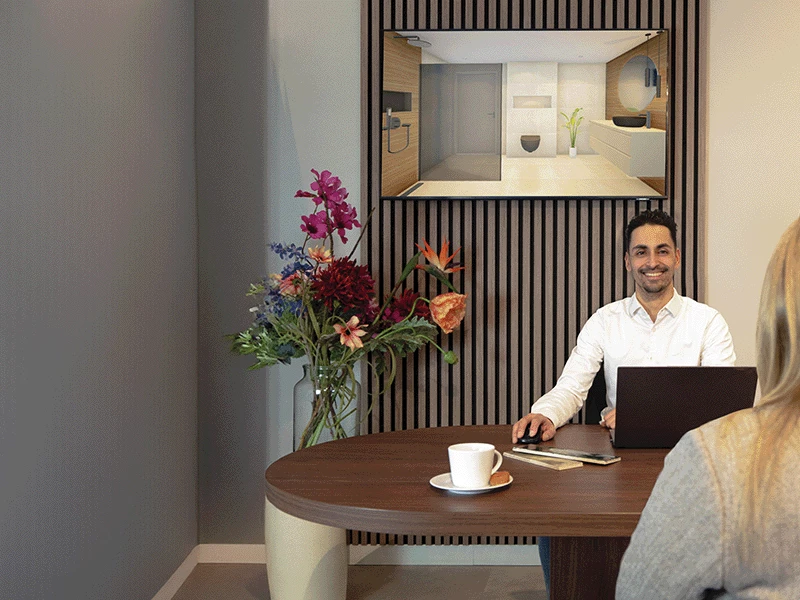 Realistisch 3D-badkamerontwerp