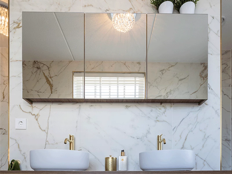 Badkamerspiegel luxe badkamer