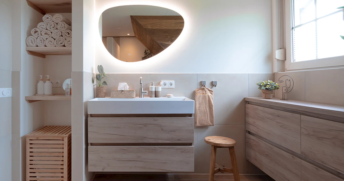 Moderne landelijke badkamer familie Bussink