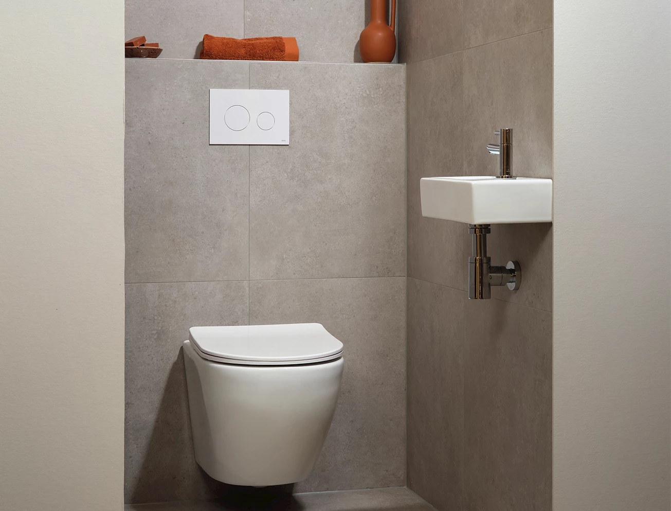 Wandcloset moderne toiletruimte