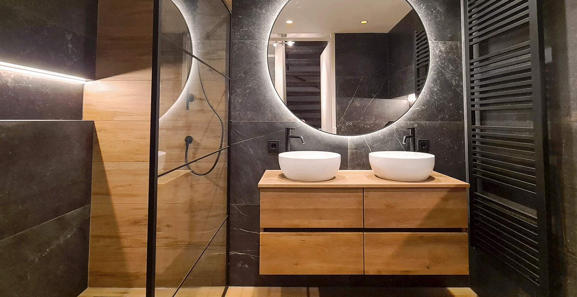 Massief eiken badmeubel