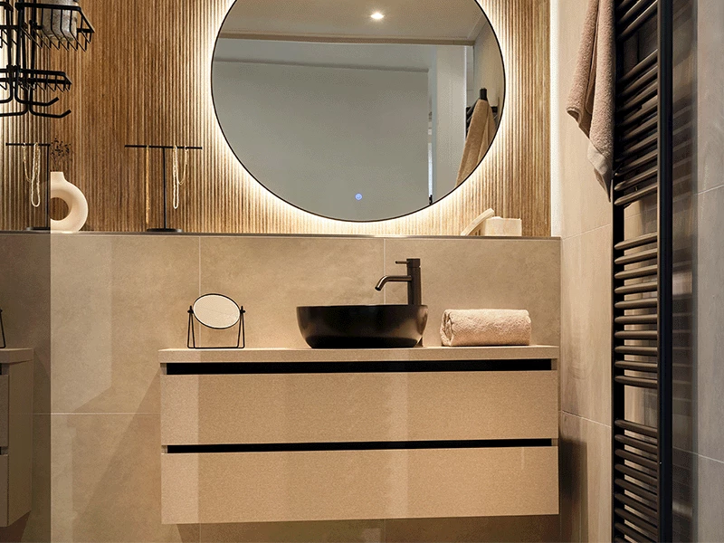 Stijlvolle Japandi badkamer