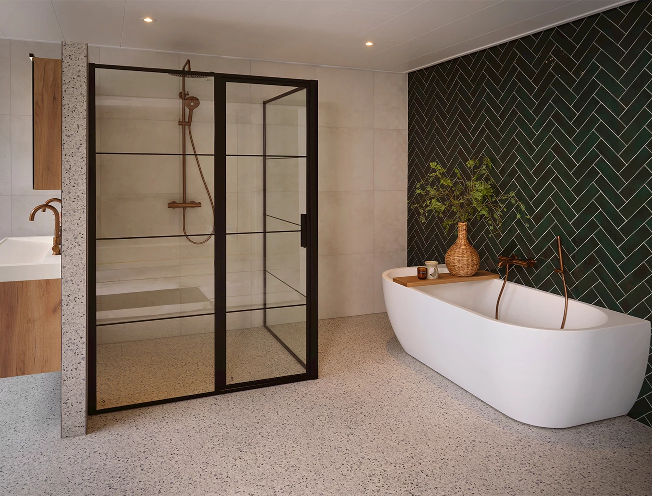 Semi-vrijstaand ligbad