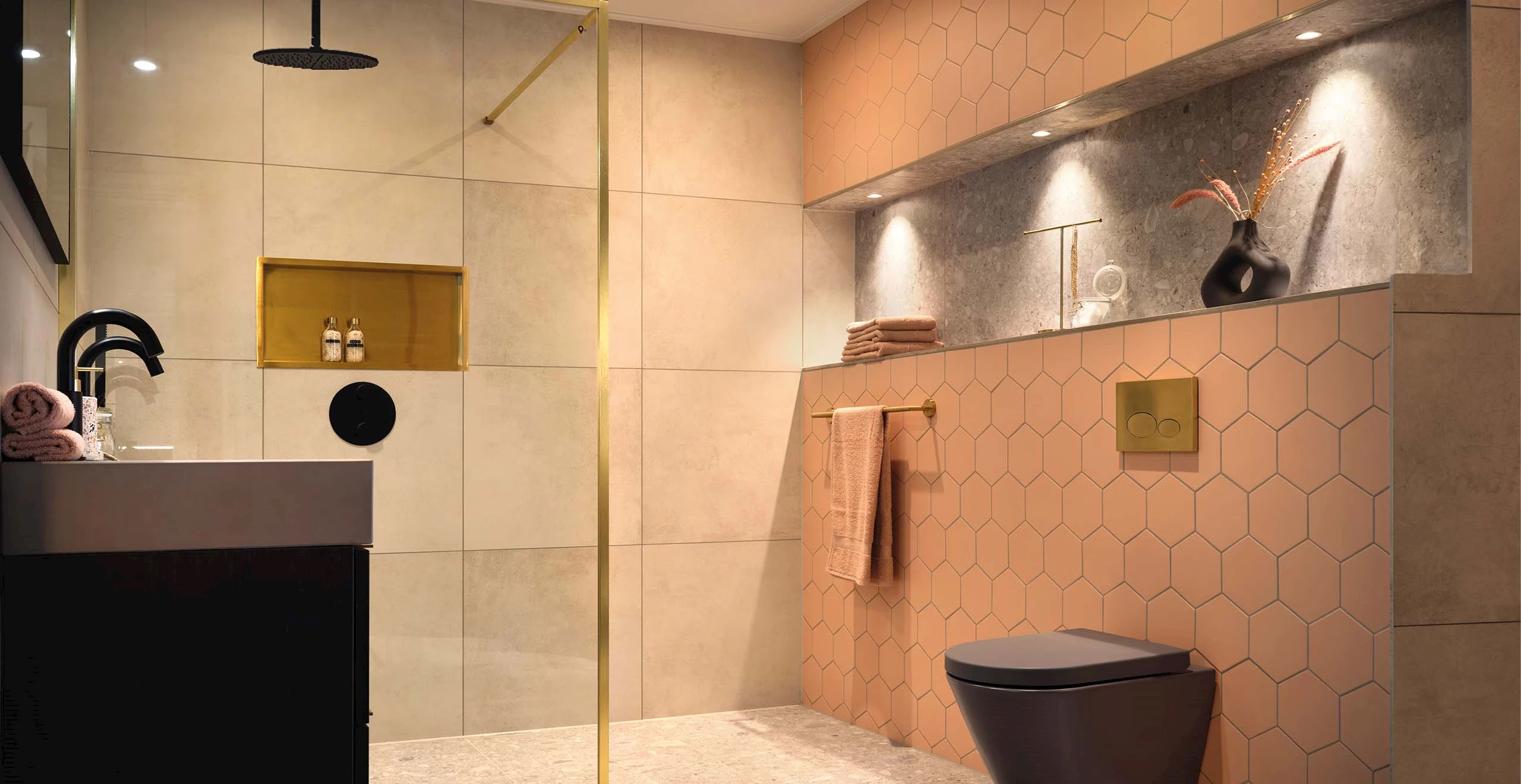 Badkamer kleuren met elkaar combineren