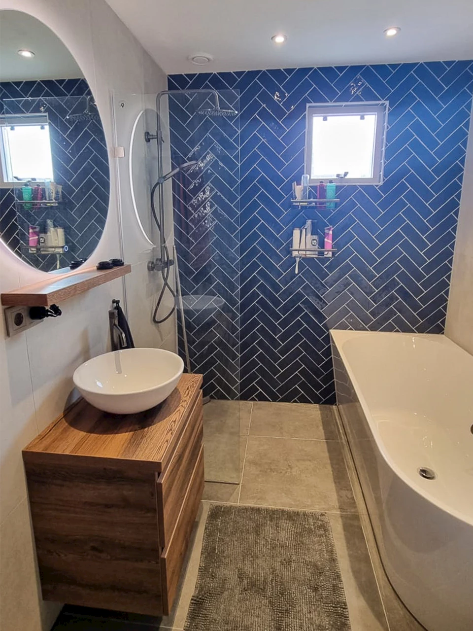 Moderne betonlook badkamer