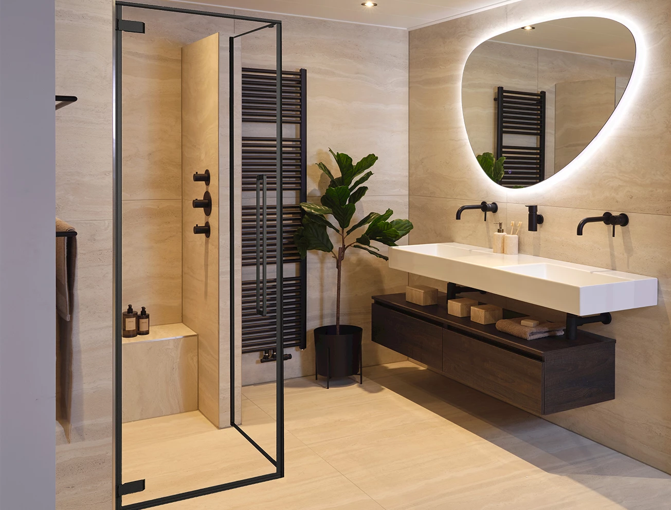 Complete badkamer Travertin Retreat