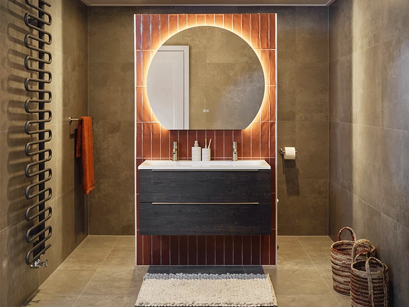 Kleurrijke tegels badkamer