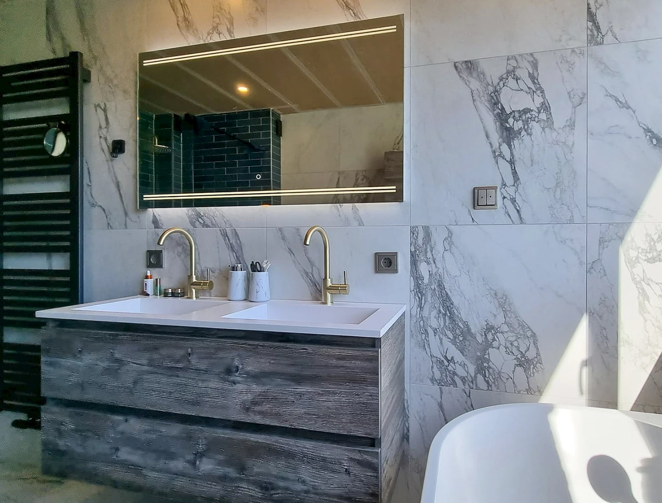 Luxe marmerlook badkamer