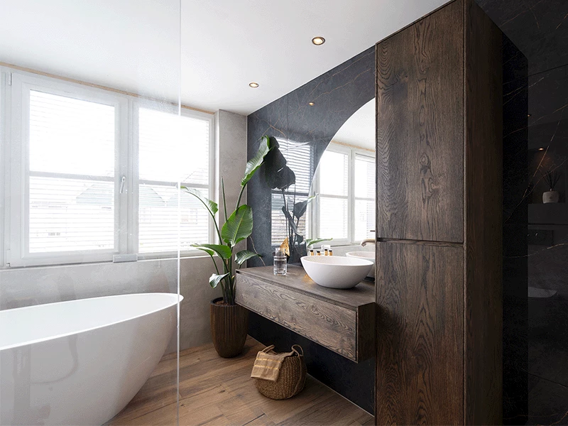 Houtlook tegels badkamer