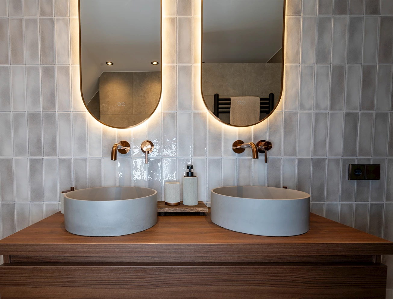 Dubbele wastafels badkamer