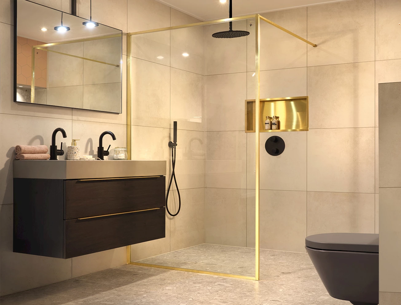 Douchewand met nano-coating