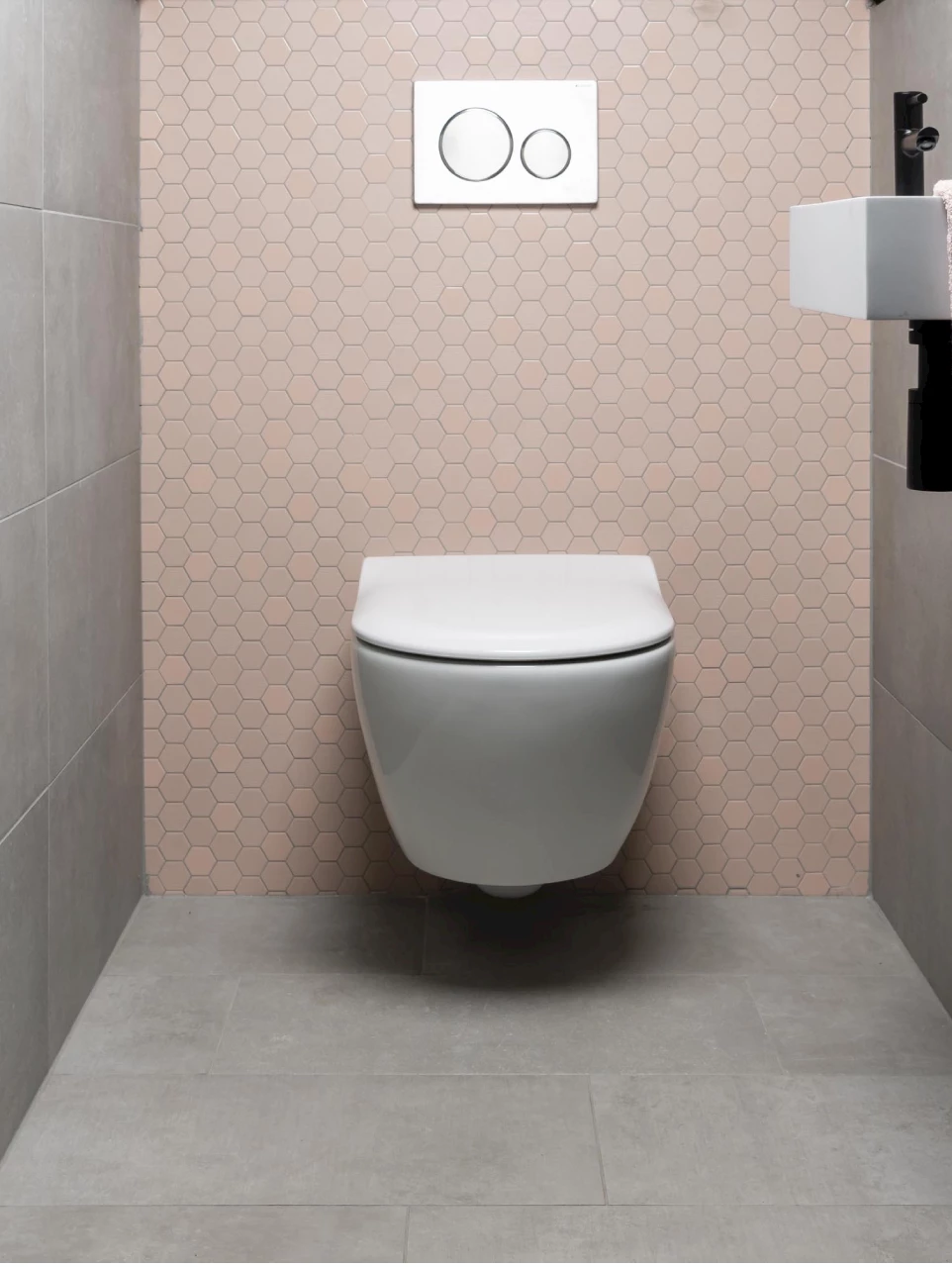 Compleet toilet Pink Beton