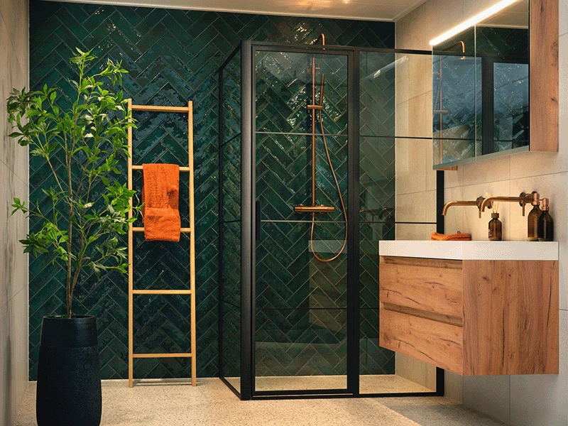 Tegels kleurrijke badkamer