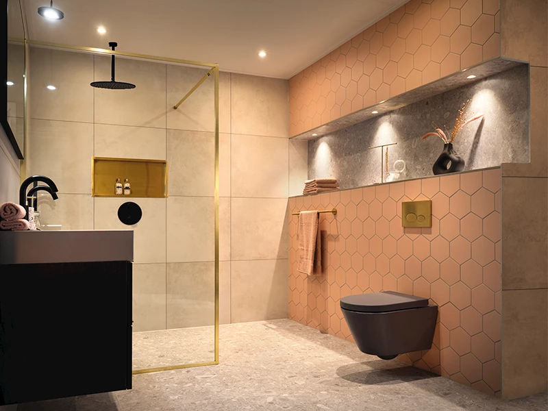 Kleurrijke badkamertegels