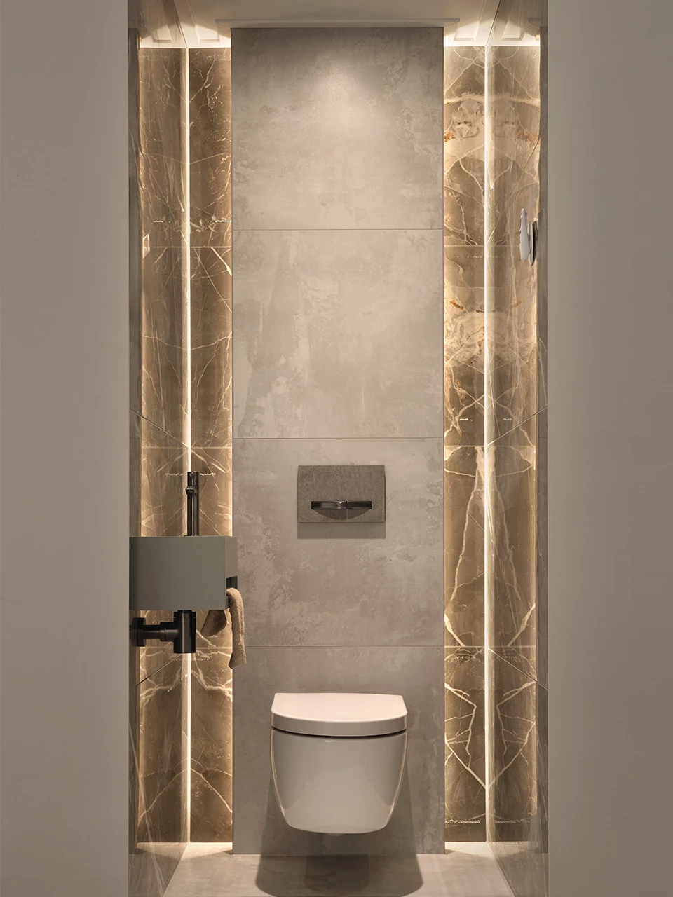 Compleet toilet Marble Grey