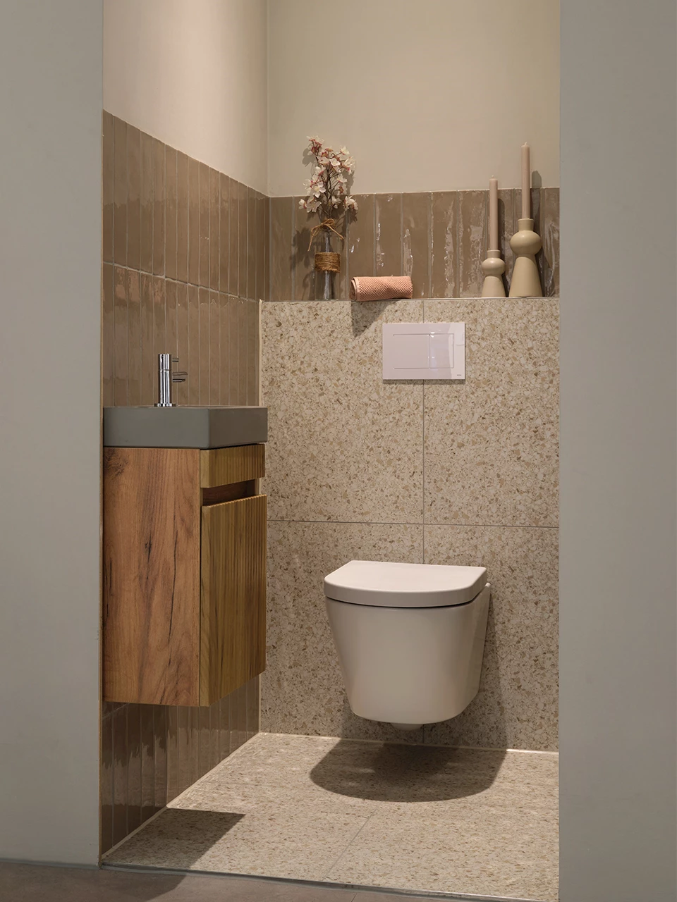 Compleet toilet Stone Brown