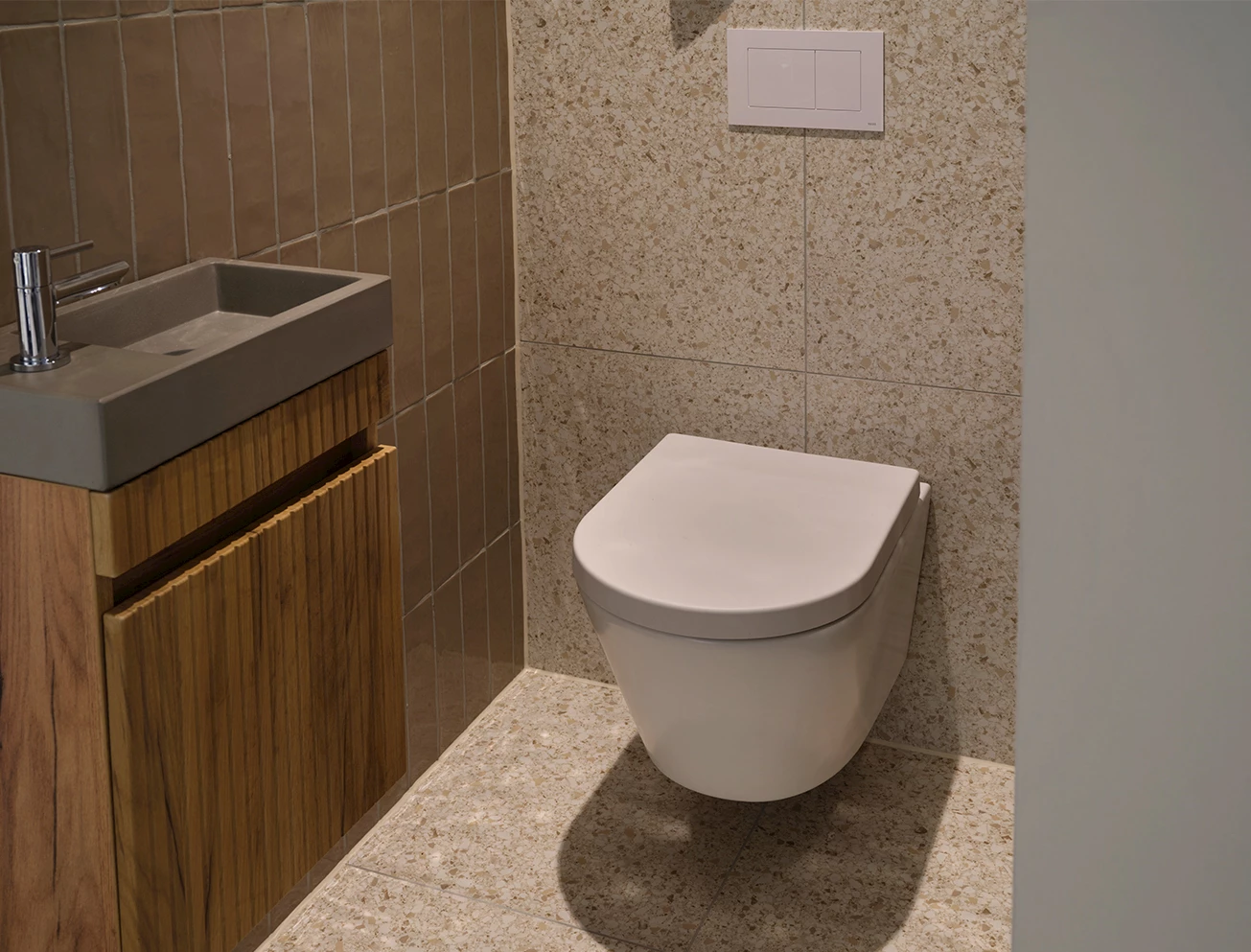 Compleet toilet Stone Brown