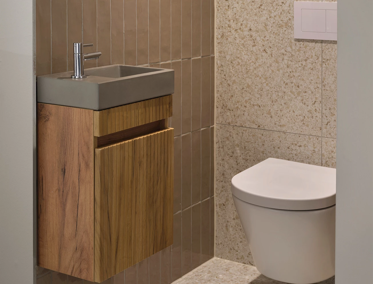 Compleet toilet Stone Brown