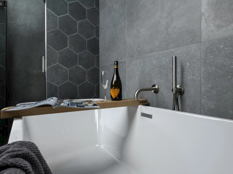 Grijze hexagon tegels