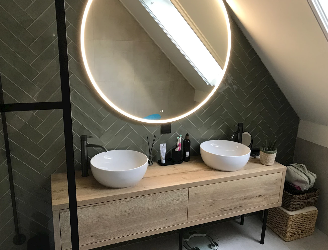 Samenstellen visgraat badkamer