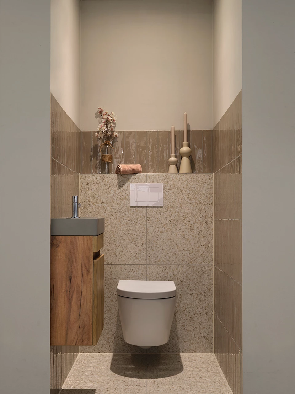 Compleet toilet Stone Brown