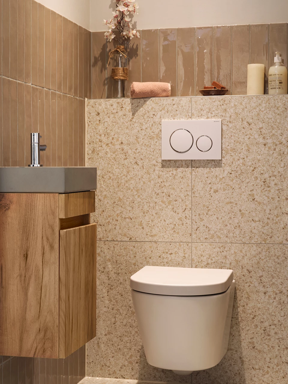 Compleet toilet Stone Brown